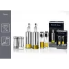 Ritzenhoff & Breker BASIC Set de botellas de vinagre y aceite, vidrio con carcasa de acero inoxidable, 250 ml, 2 piezas 823523
