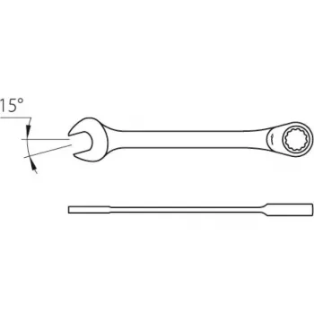 GEDORE 2297108 7 R 12 Llave combinada 12 mm