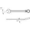 GEDORE Llave combinada de carraca UD 16 mm, reversible, 72 dientes, cromada 2297337