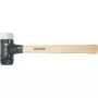 Wiha 26582 Martillo Safety-Soft-Face, caras negras/blancas, 3000 g, mango de nogal