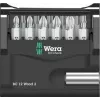 Wera Bit-Check BC 12 Wood 2 Set de puntas de destornillador, 12 piezas, accionamiento hexagonal 1/4 inch, puntas de 25 mm, BiTorsion, PH/PZ/TX 05057422001