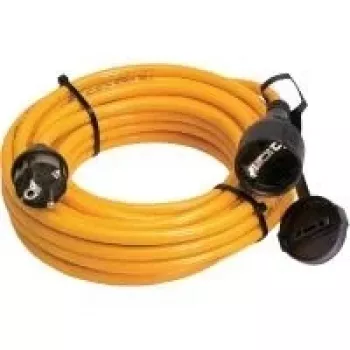 AS Schwabe 25 m Alargador de goma naranja con conector macho y hembra Schuko, 3G1,5 mm², IP44, 16 A, 230 V 59225