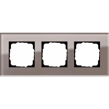 Gira Esprit Marco embellecedor de cristal, 2 elementos, marrón, sin tornillos 0213122