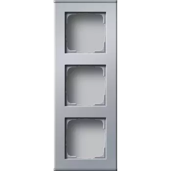 Gira E2 marco embellecedor triple aluminio, mate, System 55 136326