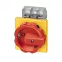 Siemens 3LD2804-0TK53 interruptor principal / interruptor de parada de emergencia tripolar, 125 A, montaje frontal, rojo/amarillo
