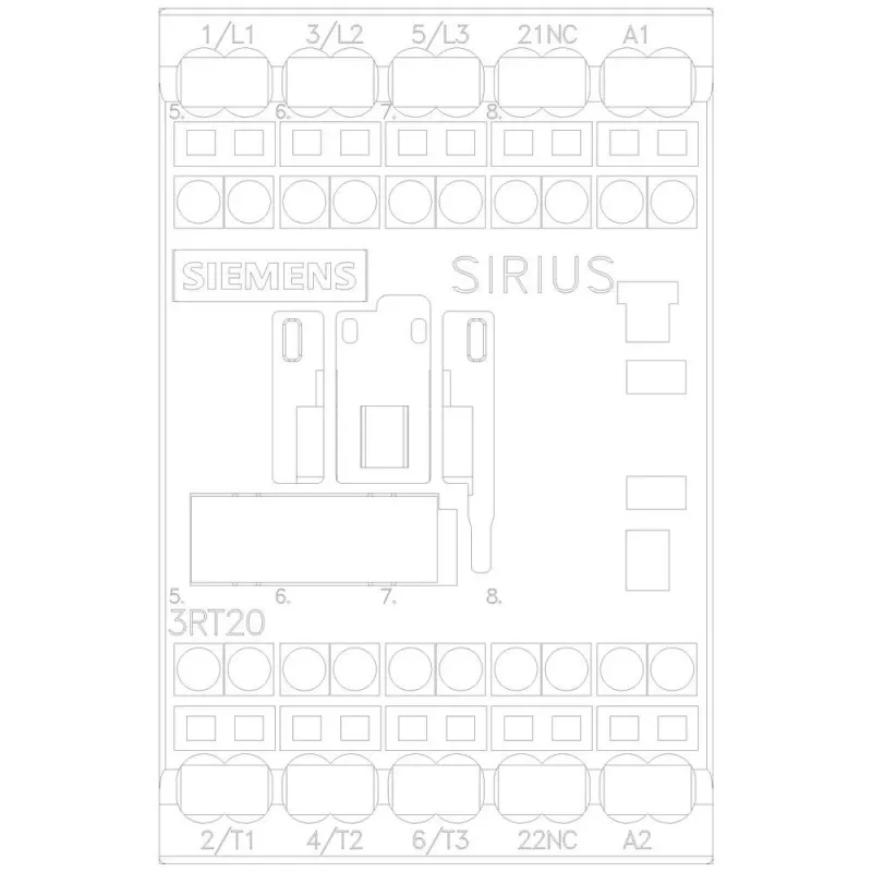 Siemens SIRIUS 3RT2 contactor de potencia 3RT2018-2AP02, tripolar, 18 A, bobina 24 V AC, bornes de tornillo