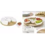 Esmeyer SUSAN set de servir giratorio de 7 piezas, bandeja de bambú con 6 cuencos de porcelana, 345 mm 302-060