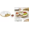Esmeyer SUSAN set de servir giratorio de 7 piezas, bandeja de bambú con 6 cuencos de porcelana, 345 mm 302-060