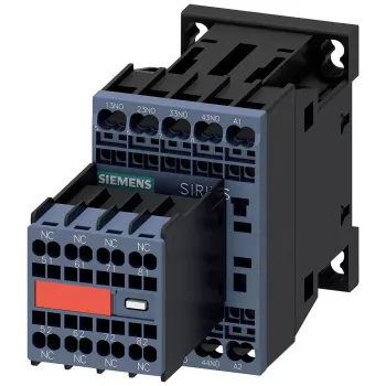 Siemens SIRIUS 3RH2 contactor auxiliar 3RH2244-2BB40, 4 NA + 4 NC, bobina 24 V DC, bornes de tornillo