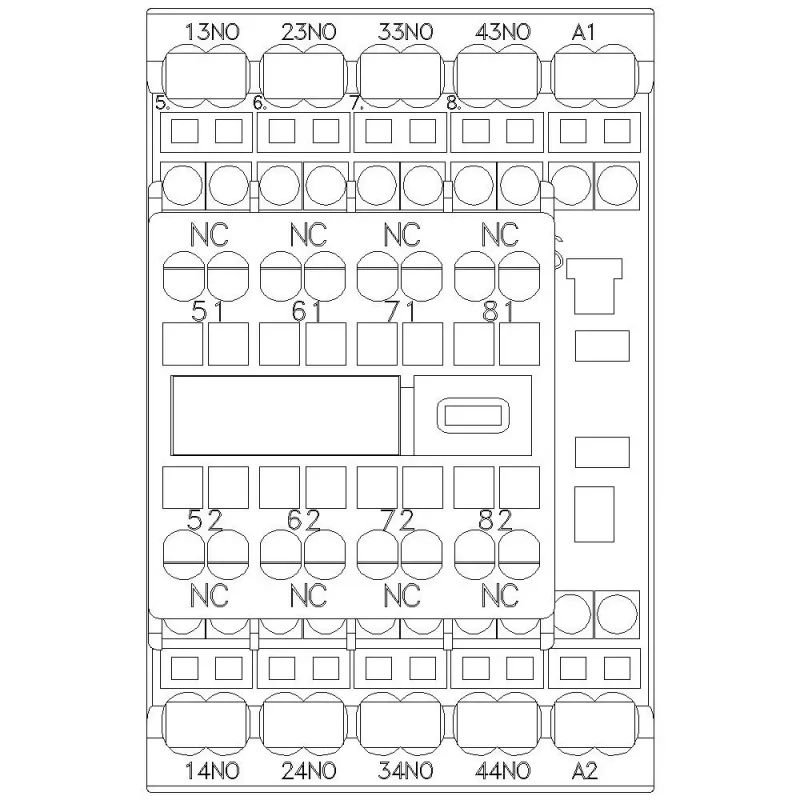 Siemens SIRIUS 3RH2 contactor auxiliar 3RH2244-2BB40, 4 NA + 4 NC, bobina 24 V DC, bornes de tornillo