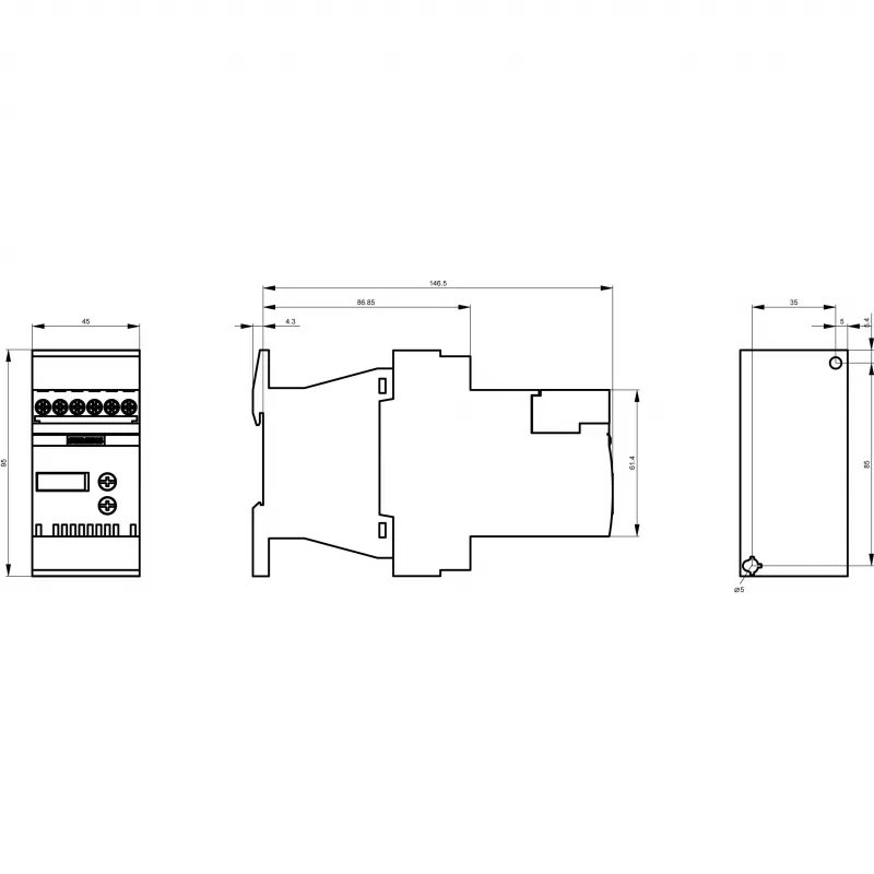 Siemens SIRIUS 3RW3017-1BB04 arrancador suave, S00, 17 A, 200-480 V AC, control 24 V AC/DC