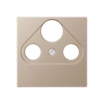 Jung A 561 PLSAT CH tapa central color champán para toma SAT-TV de 4 orificios