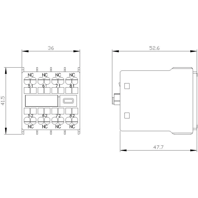 SIEMENS bloque de contactos auxiliares 40E SB10E S00 3RH2911-2G (3RH29112GA04)