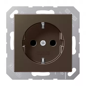 JUNG A 1520 KI MO toma de corriente Schuko marrón CEE 7/3 16A 250V