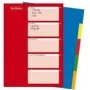 HERLITZ Separador de plástico A4, 10 partes, en blanco, colores surtidos, PP 0,12 mm, perforación múltiple, con portada (10715415)
