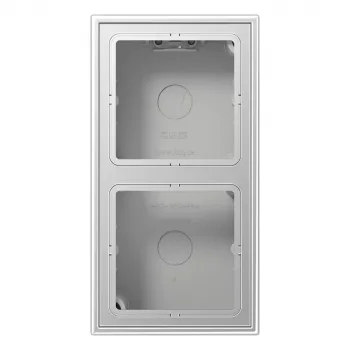 JUNG Tapa de superficie 2 elementos con marco integrado, aluminio (AL2582A-L)