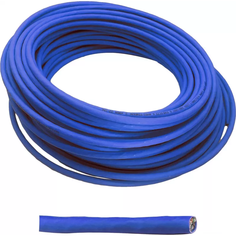 HELOS Cable de instalación Cat 8.1 S/FTP PiMF, LSZH, azul, anillo de 100 m