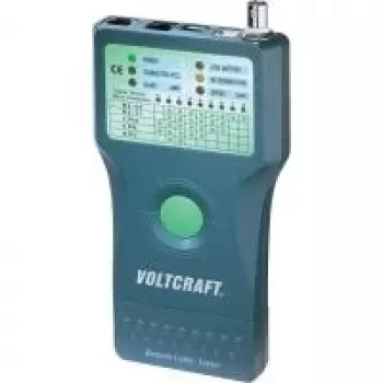 Voltcraft CT-5 Comprobador de cables múltiple para RJ-45, BNC, RJ-11, IEEE 1394, USB