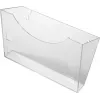HELIT H6103008 Soporte de pared para expositor de folletos, gris transparente