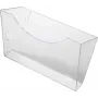HELIT H6103008 Soporte de pared para expositor de folletos, gris transparente
