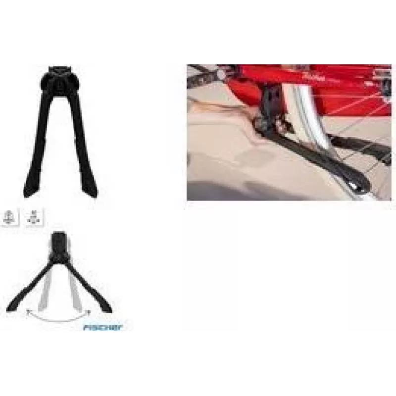 FISCHER Soporte para bicicleta aluminio negro (50176:FISCHER)