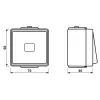 JUNG 602 KOW interruptor de balancín, apagado bipolar, 10 AX 250 V, IP44, WG 600