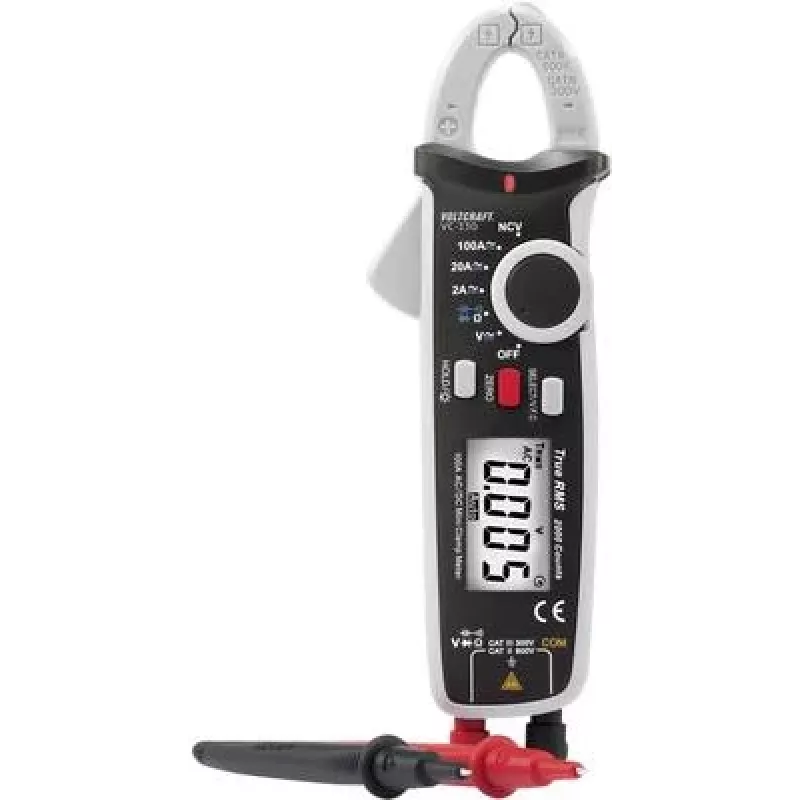 VOLTCRAFT VC-330 multímetro de pinza digital CAT II 600 V, CAT III 300 V, 2000 cuentas