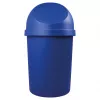 helit papelera redonda con tapa basculante, 45 litros, azul, polipropileno, Ø400 mm x H700 mm (H2401334)