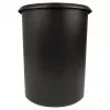 HELIT the double papelera, ovalada, 20 L, negra, PE, sin tapa, parte 1 (H6103795)