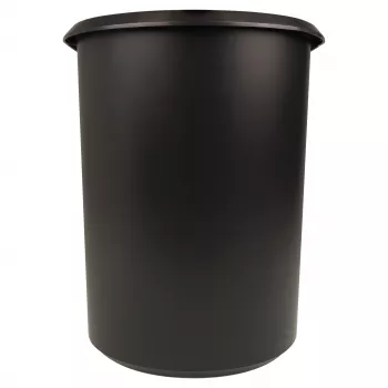 HELIT the double papelera, ovalada, 20 L, negra, PE, sin tapa, parte 1 (H6103795)