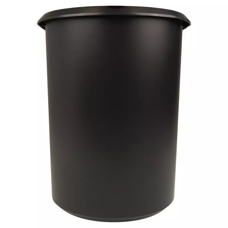 HELIT the double papelera, ovalada, 20 L, negra, PE, sin tapa, parte 1 (H6103795)