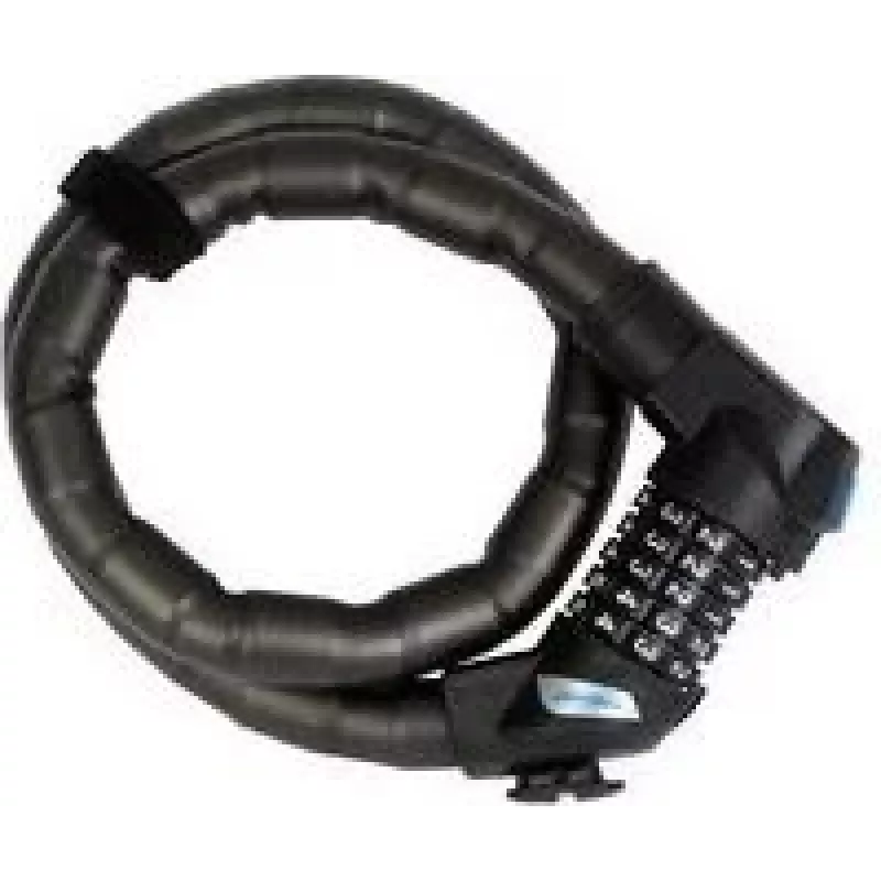 FISCHER candado de cadena articulado para bicicleta 900 mm, eslabones de acero templado de 24 mm, negro con soporte de cuadro 85860