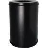 Helit H2515495 papelera de acero con tapa apagallamas, 15 litros, negra, redonda
