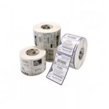 Zebra Z-Perform 1000T rollo de etiquetas de papel para transferencia térmica - 101,6 x 101,6 mm, 127 mm de diámetro exterior, 25,4 mm de núcleo, blanco, adhesivo permanente, 662 etiquetas/rollo