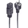 SHIVERPEAKS Basic cable de alimentación Schuko a IEC C19, 3 m, 16 A, negro BS60015-S