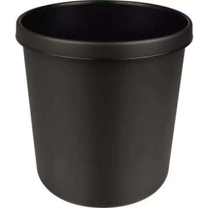 HELIT H6106495 papelera redonda ignífuga, 18 L, negra