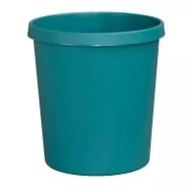 HELIT H61058-52 papelera redonda de plástico 18L verde