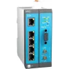 INSYS MoRoS icom MRO-L210 router industrial LTE, Ethernet WAN, 2x 10/100 Ethernet, azul/gris/blanco 10019403