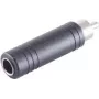 ShiverPeaks adaptador de audio, conector macho RCA a conector hembra jack mono de 6,3 mm, metal, niquelado (BS57005)
