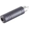 ShiverPeaks adaptador de audio, conector macho RCA a conector hembra jack mono de 6,3 mm, metal, niquelado (BS57005)