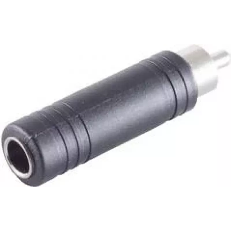ShiverPeaks adaptador de audio, conector macho RCA a conector hembra jack mono de 6,3 mm, metal, niquelado (BS57005)