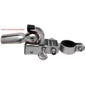 FISCHER enganche de remolque de bicicleta para remolque de carga, acero macizo, montaje universal en tija de sillín, negro, 1 ud. 86386