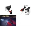 FISCHER Set de iluminación LED para bicicleta TWIN, luz frontal 50/25/15 lux, recargable por USB, homologado StVZO 50428