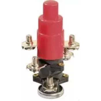 AS Schwabe 10960ET Interruptor térmico de protección, 230 V, 16 A, IP54, rearme manual, conector macho/hembra CEE