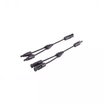 SHIVERPEAKS PV4 Set de cables adaptador en T, 2 a 1, 4 mm², negro, 30 cm BS02-21032