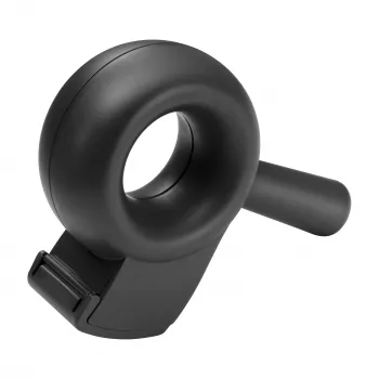 HELIT the bagel Dispensador de cinta de embalaje compacto, plástico reciclado, negro, para cinta de 50 mm, núcleo de 76 mm H6380095