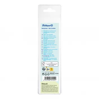 Pelikan Set de pinceles de iniciación, set de 5 piezas con pinceles de pelo natural y mangos de madera, en estuche transparente 300008264