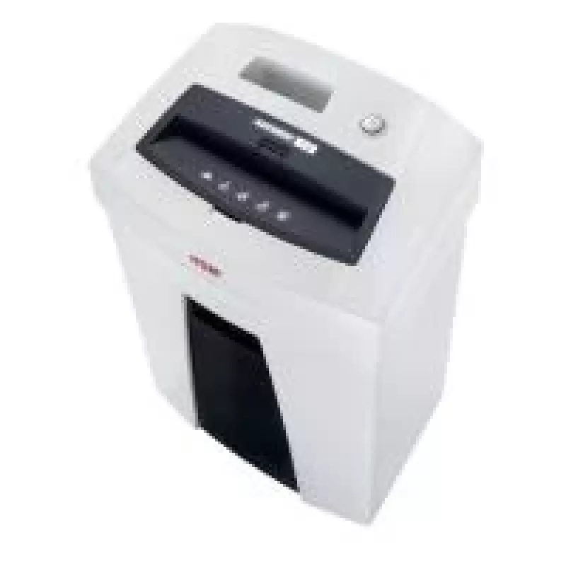 HSM SECURIO C16 Destructora de documentos de corte en tiras con pretriturador, nivel de seguridad P-2, tiras de 6 mm, 15-17 hojas, depósito de 25 L, negra 1901111