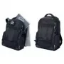 LIGHTPAK Fanactic Mochila para portátil de poliéster 20L con compartimento lateral acolchado con cremallera, espalda acolchada y correas acolchadas, varios bolsillos, negra 24603