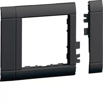 Hager GR0800A9011 cubierta de marco para entrada de cables OT800, 80mm, negro grafito (RAL 9011)